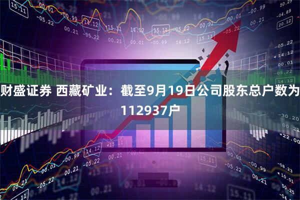 财盛证券 西藏矿业：截至9月19日公司股东总户数为112937户